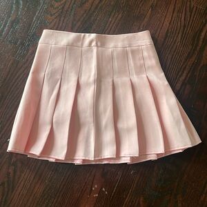 Small Pink Pleated Mini Skirt